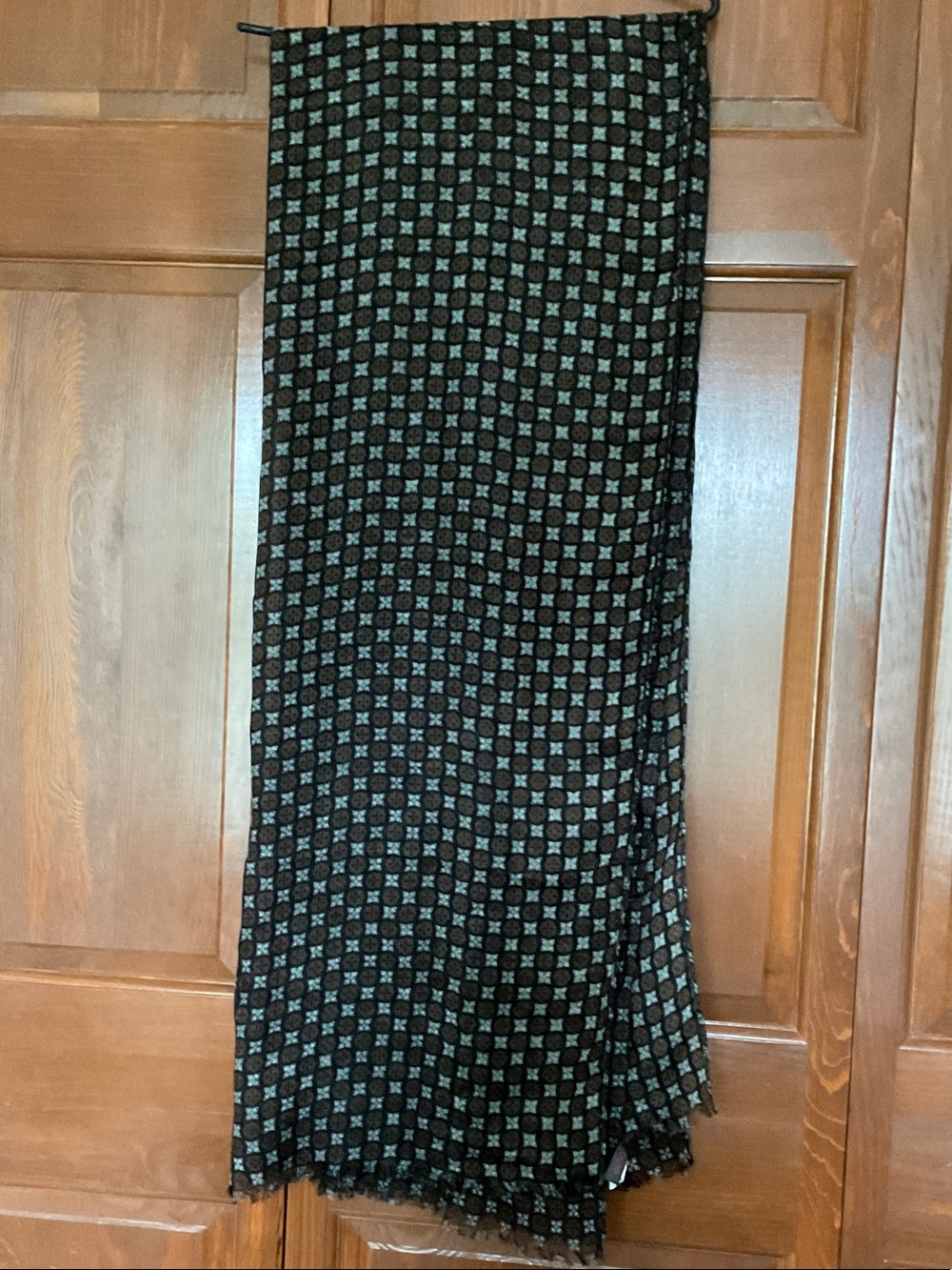 Echo Black, Brown & White Rectangular Scarf